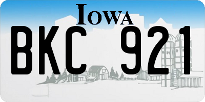 IA license plate BKC921