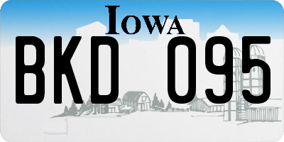 IA license plate BKD095