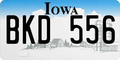 IA license plate BKD556