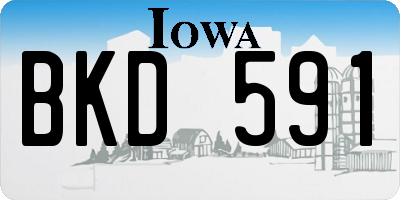 IA license plate BKD591