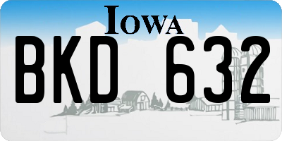 IA license plate BKD632