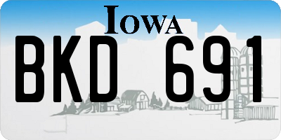 IA license plate BKD691