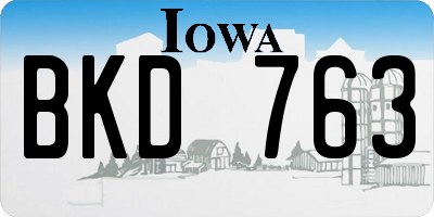 IA license plate BKD763