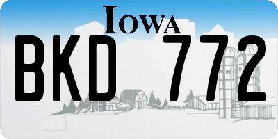 IA license plate BKD772