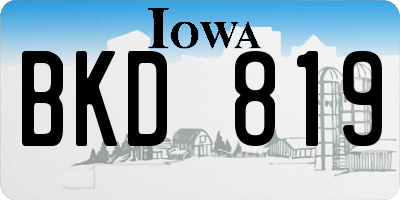 IA license plate BKD819