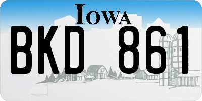 IA license plate BKD861