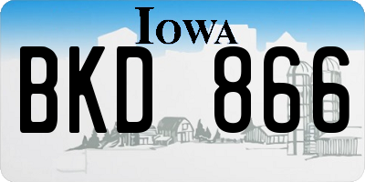 IA license plate BKD866
