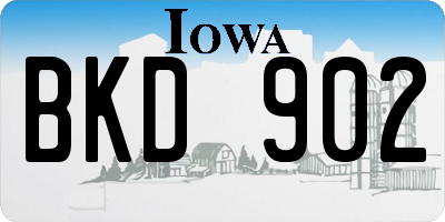 IA license plate BKD902