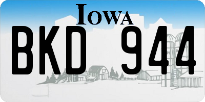 IA license plate BKD944