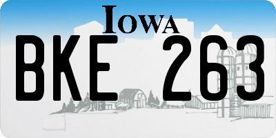 IA license plate BKE263