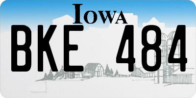 IA license plate BKE484
