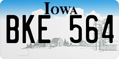 IA license plate BKE564