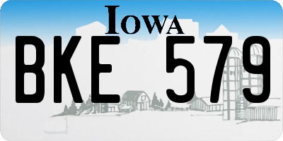 IA license plate BKE579