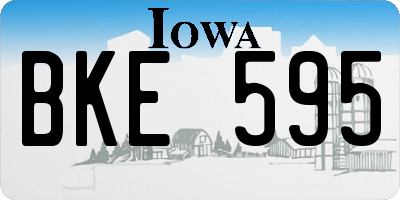 IA license plate BKE595