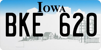 IA license plate BKE620