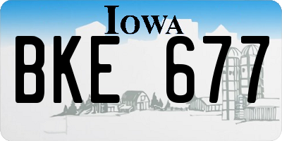 IA license plate BKE677