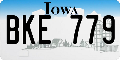 IA license plate BKE779