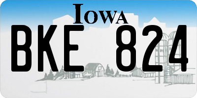 IA license plate BKE824