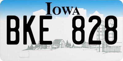 IA license plate BKE828