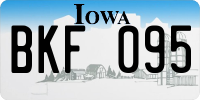 IA license plate BKF095