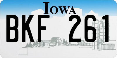 IA license plate BKF261