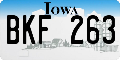 IA license plate BKF263