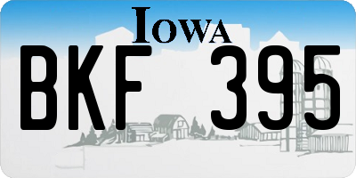 IA license plate BKF395