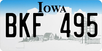 IA license plate BKF495