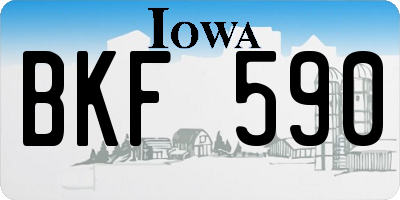 IA license plate BKF590
