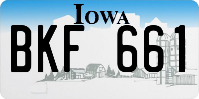 IA license plate BKF661