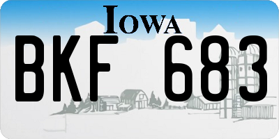 IA license plate BKF683