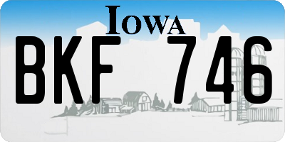 IA license plate BKF746