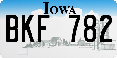 IA license plate BKF782
