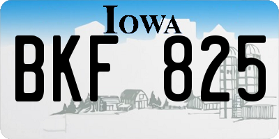 IA license plate BKF825
