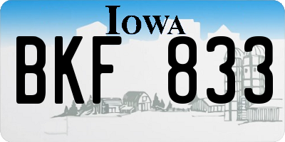 IA license plate BKF833