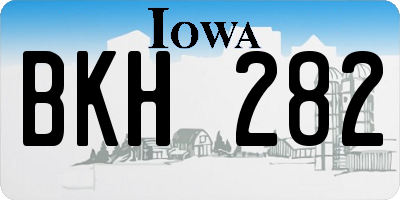 IA license plate BKH282
