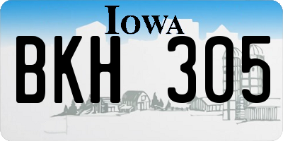 IA license plate BKH305