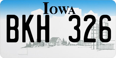 IA license plate BKH326