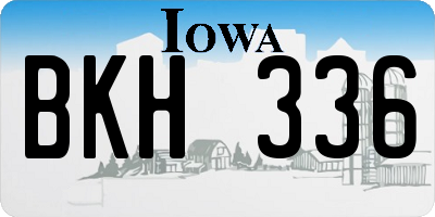 IA license plate BKH336