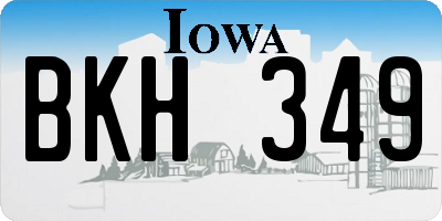 IA license plate BKH349