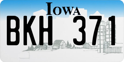 IA license plate BKH371