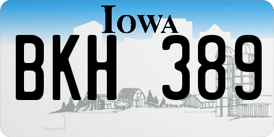 IA license plate BKH389