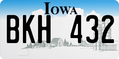 IA license plate BKH432