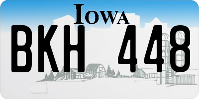 IA license plate BKH448