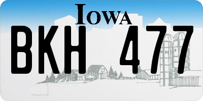 IA license plate BKH477