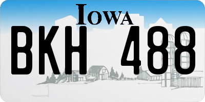 IA license plate BKH488