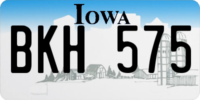 IA license plate BKH575