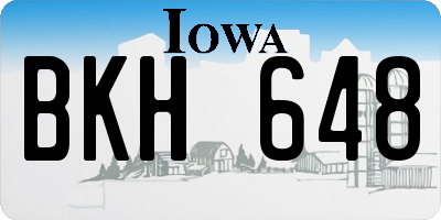 IA license plate BKH648
