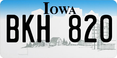 IA license plate BKH820