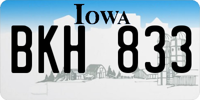 IA license plate BKH833
